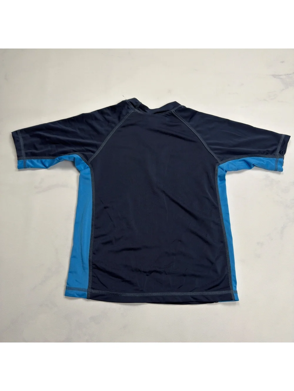 Kanu Surf Rash Guard Swim Shirt Blue Black - Boys L
